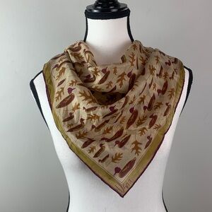 Vintage Vera Neumann Mallard Duck Silk Scarf